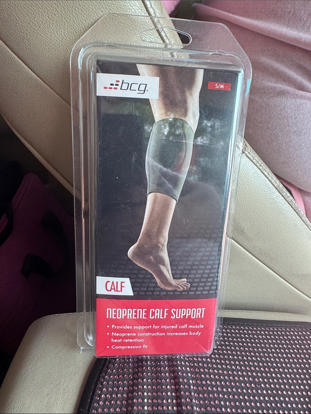 bcg Neoprene Calf Support Sleeve - Black (S/M) NEW